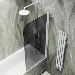 Шторка на ванну MaybahGlass MGV-623-1 80см белый